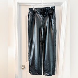 AE Stretch Vegan Leather High-Waisted Stovepipe pants